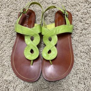 Leather sandals, size 6